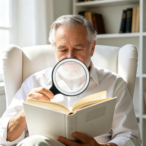 3 in 1 Hands Free Magnifying Glass with Light, Neck Wear Lighted Magnifier