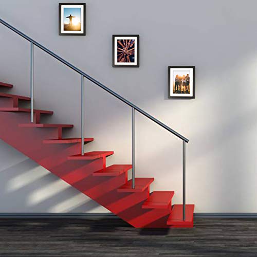 WUTL 8x10 Picture Frames Solid Wood 6x8 Photo Frame with Mat Black 6 Pack - color: Black, size: 8x10