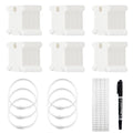 Embroidery Floss Bobbins, 120Pcs Embroidery Thread Organizer Cross Stitch Supplies Thread Holder Sewing Storage Plastic Cards with Pen and Label and Storage Loop