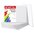 Simetufy 18x24inch 12Pcs Large Flat Canvas Boards Panels for Painting - size: 18"x24"