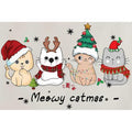 Christmas Cat Stamped Cross Stitch Kits for Adults - Embroidery Kits for Beginners Adults,11 CT Patterns Dimensions Counted Cross Stitch Kits for Adults Arts Craft 16x12 inch - color: Cross stitch-19