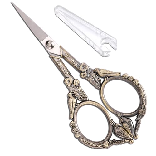 YOUGUOM Small Sewing Scissors, All Purpose Little Shears - color: Bronze