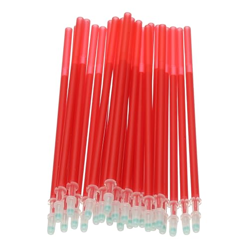 PATIKIL 24 Pcs Erasable Gel Pens Refills, 0.5mm Heat Erasable Pens Refills for Fabric Disappearing Ink Fabric Marking Pen for Sewing Quilting Writing, Red Ink - color: Red