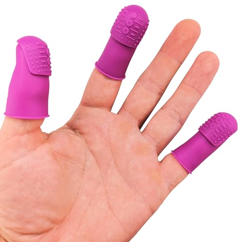Flexible Thimble | THIK-Grip Series | Small (1) - Medium (1) - Large (1) | Includes One Non-Stick Mat (1)