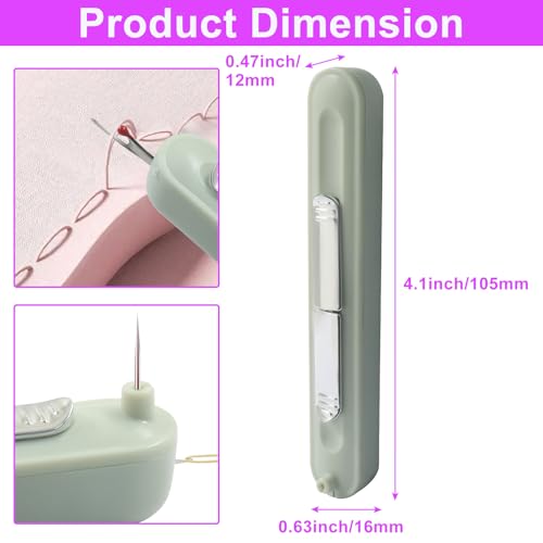 BokWin 2 in 1 Automatic Needle Threaders & Seam Ripper, 2 Pack, Green - color: Green, size: 2 pack