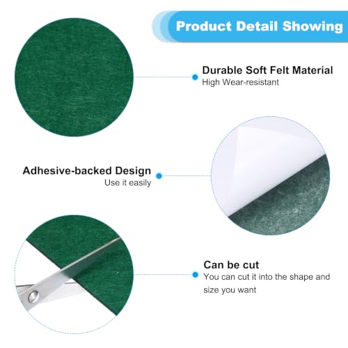 PATIKIL 12x12 Inch Lamp Base Felt, 6Pack 3mm Thickness Square Felt Furniture Pad Soft Adhesive Non-Slip Anti-Scratch Backed Felt for Lamp Furniture DIY Craft, Dark Green - color: Dark Green, size: 12x12 Inch