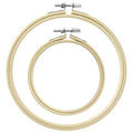 2 PCS Embroidery Hoops, 4" and 6" Bamboo Cross Stitch Hoops Set Adjustable Frame Hoop for Embroidery, Cross Stitch, Art Craft Sewing, and DIY Decoration