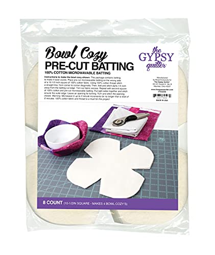 Gypsy Quilter Bowl Cozy Pre Cut Batting 8ct