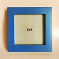 5x5 Picture Frames Blue Solid Wood Frame, Plastic Panel (Film Needs to be Removed) Table or Wall.Front Window Opening 4.5x4.5 inch. - color: Blue, size: 5x5
