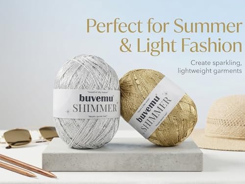Shimmer Metallic Thread for Crochet, Lace & Embroidery, Black, Gold Glitter - color: Black, Gold Glitter, size: 1 Pack