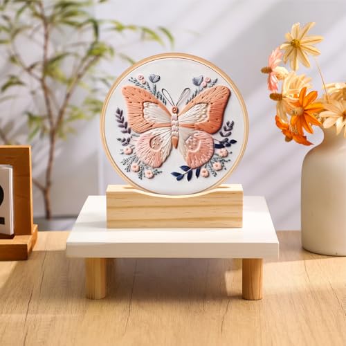 Chunful 6 Pcs Embroidery Hoop Display Stand, 4.29" X 1.3" X 1.57", Natural - color: Natural, size: 4.29" x 1.3" x 1.57"