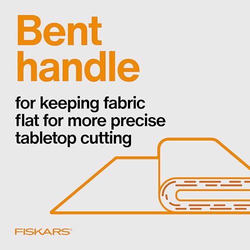 Fiskars 10" Easy Action Bent Handle Scissors for Fabric & Sewing - style: Bent Handle Stainless Steel Easy Action