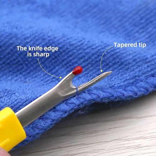 DEFUTAY 7 Pcs Seam Sewing Ripper Set, Thread Remover Kit with 2 Scissors, Handy Stitch Ripper Sewing Tool for Opening Seams,Hems(7 in 1)