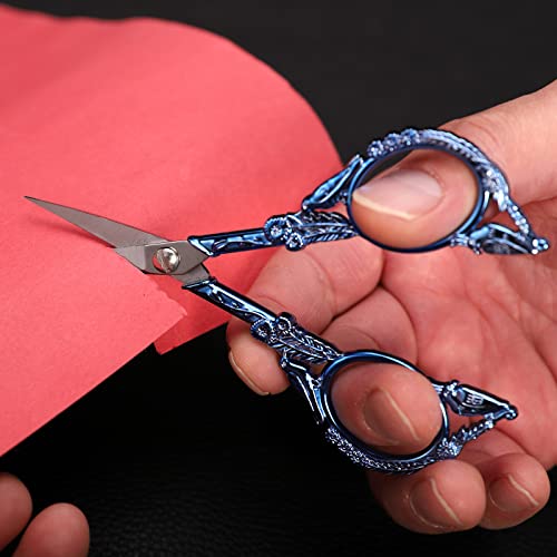 YOUGUOM Embroidery Scissors, Small Sharp Pointed Detail Shears - color: Blue