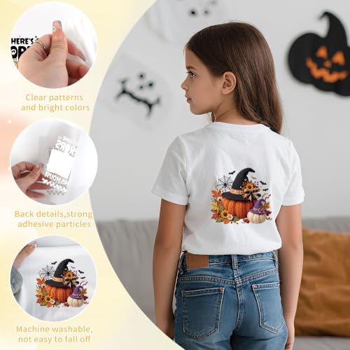 20 Pcs Halloween Iron on Transfers for T Shirts - color: Faux Yarn Halloween