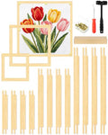 FIVEIZERO 12Pcs Stretcher Bars for Needlework, 3 Sizes Stretcher Bars