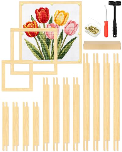 FIVEIZERO 12Pcs Stretcher Bars for Needlework, 3 Sizes Stretcher Bars