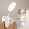 Clip on Light, Stepless Dimmable & 3 Colors Touch Control Clip On Bed Light. Dorm Room Essential 2600mAh Rechargeable Battery Powered Lamp. Flexible Clip On Lamp for Desk/Bedside/Headboard - color: White