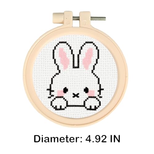 57lilina Cross Stitch Kits for Kids, 6 Set Easy Beginner Embroidery Pattern - color: Rabbit+ Penguin+ Dinosaur+ Butterfly+ Dog+ Fox