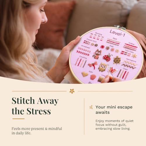 Bradove Beginner Embroidery Kit for Adults and Kids