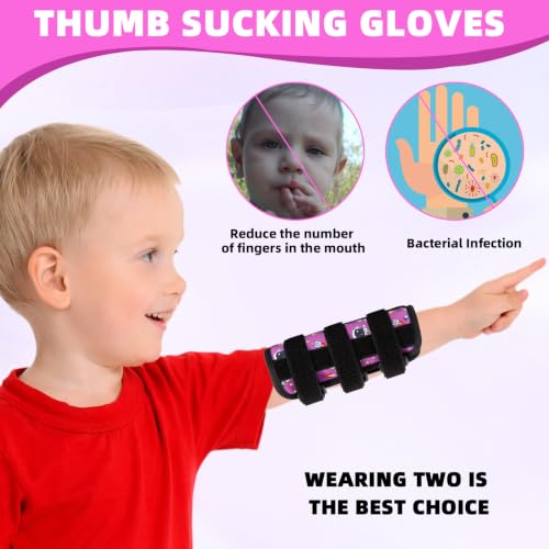2PCS Thumb Sucking Guard, Thumb Guard for Thumb Sucking(Purple Space) - color: Purple Space
