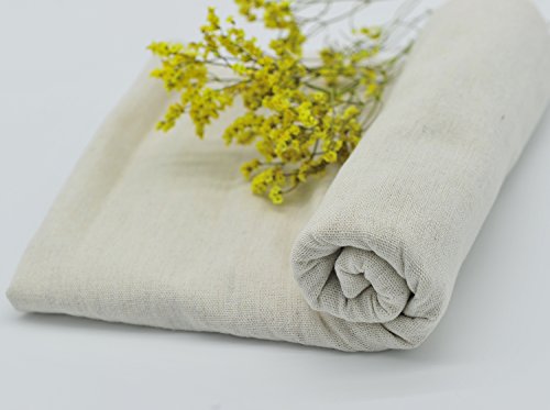Light Beige Linen Needlework Embroidery Fabric Cross Stitching Plain Solid Color Aida Cloth Rose Flavor - color: Light Beige