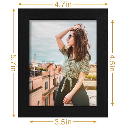Vittanly 4x5 Picture Frame for Wall or Tabletop, Black - color: Black, size: 4x5