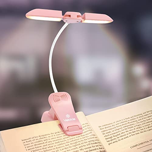 Vekkia 14 LED Rechargeable Book Light for Reading at Night - color: Pink