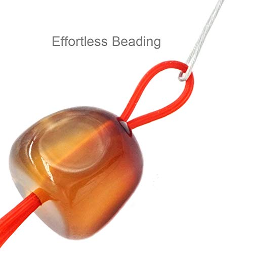 FoRapid 0.3mmx20cm Steel Wire Flexible Durable Collapsible Big Eye Embroidery Beading Needles Easy Threading Sewing Needles Open End for Any Thread Size Jewelry Making 10cm/4in(Folded Length) 10 pcs