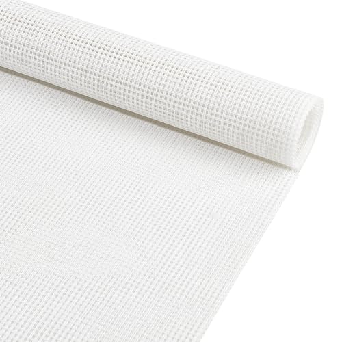 BENECREAT 10 Count Cross Stitch Cloth, 11.8x39 Inch White Essential Basic Aida Cloth for Embroidery Floss and Yarn Knitting, Embroidery Fabric - size: 10CT