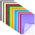 Morcheiong 24 Pcs Self Adhesive Felt Sheet Soft Felt Sheets with Adhesive Backing for Art Project and Sewing DIY Craft(11.8"x7.9"/30x20cm)- 24 Colors