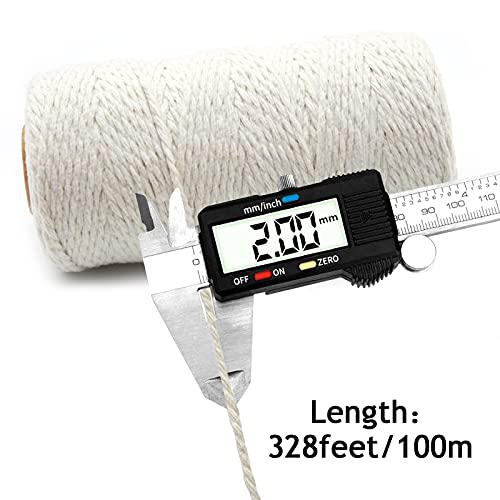 Anvin Cotton Twine - Natural Jute Packing & Wrapping Twines (Black, White) - 984 Feet, 10 Ply, 2mm Thick - Ideal for Bakers, Butchers, Arts & Crafts, Gardening - Pack of 3 - color: Black & White & Jute