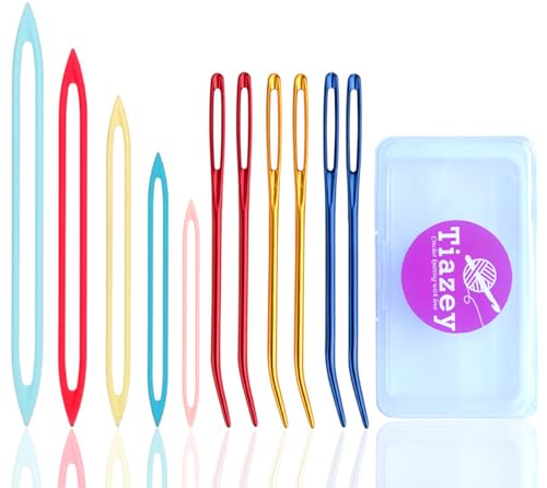 Assorted Yarn Needles,Large Eye Tapestry Weaving Needles Darning Crochet Wool Finishing Knitting Needles for Thick Bulky Yarn - color: Assorted