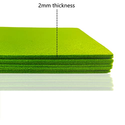 Jtnohx Stiff Felt, 2mm Thick Felt Sheets for Crafts, 8"x12" Hard Felt Fabric Squares 8Pcs for DIY Projects (Green Color) - color: Green