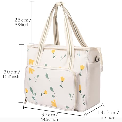 Peirich Embroidery Kits Storage Bag, Portable Craft Carry Case, Sewing Kits Embroidery Supplies Storage Bag and Embroidery Project Carrying Bag (Bag Only) for Beginner, Adults