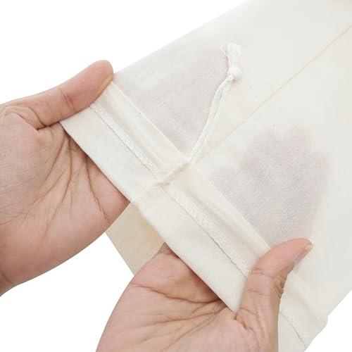 PALTERWEAR 100% Cotton Drawstring Bags 10‑Pack 10x15 Lightweight 70 GSM Muslin Pouch Set | Reusable Gift, Craft, Pantry, Travel Storage | Double Drawstring (Natural Beige, 10 x 15 Inches) - size: 10 x 15 Inches