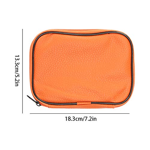 Tomorotec 41Pcs Multi-Color Metallic Crochet Hooks Set, Art Aluminum Knitting Needles for Yarn Craft Set with Sylish Storage Bag, Stitch Markers and Big Eye Needles - color: Orange Bag