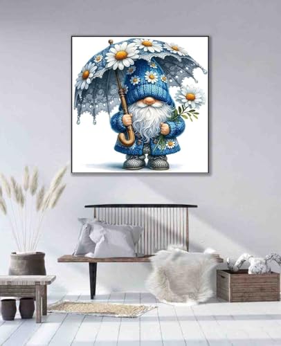 DYAIANGMU Gnome Stamped Cross Stitch Kit for Adults 13.7x13.7 inches - color: Y124
