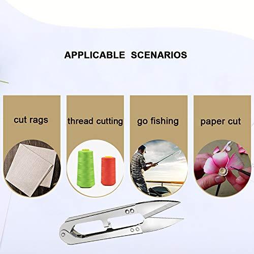 3Pcs Sewing Scissors Clippers, Multipurpose Quick-clip Yarn Thread Cutter - size: silver sewing scissors