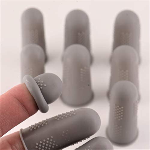 Finger Protectors [Flex Series - 12-Pack] Silicone Non-Stick Finger Covers [Grey - Small (6) / Medium (6)] for Hot Glue | Sewing | Wax | Rosin | Resin | Honey | Adhesives | Scrapbooking - color: Small & Medium - Grey [12-Pack]