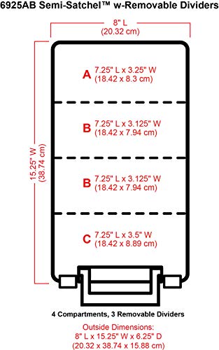 ArtBin Semi Satchel Craft Organizer with 3 Dividers, Clear - color: Gold, size: Pack of 1