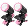 2-Pack 800LM Pink Rechargeable LED Work Light, Magnetic & Clamp