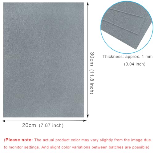 10 Gray Felt Fabric Sheets,7.87 x 11.8 inch (20 x 30cm) A4 Stiff Felt Squares 1 mm Thick, Great for DIY Craft, Sewing Projects, Nonwoven Patchwork, Decoration - color: Gray