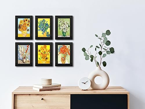 4x6 Picture Frame Set of 6 with Real Glass for Pictures 4x6 Without Mat, Wall Gallery or Tabletop display Photo Frames in Black - color: Black, size: 4x6(set of 6)