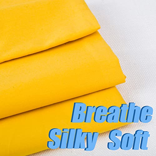 2 Yard Gold Cotton Fabric,Natural Cotton Poplin Fabric by The Yard, 59 Inches Wide 100% Cotton Fabric,Soft Embroidery Muslin Quilting Material for Sewing Material Apparel Cloth - color: Gold, size: 2 Yards