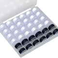 36Pcs Bobbins and Sewing Threads with Plastic Bobbin Case for Multiple Sewing Machine, Pre-Wound Bobbins Set (White&Black) - color: white&black
