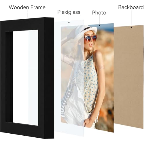 Vittanly 3.5x5 Picture Frame for Wall or Tabletop, Black - color: Black, size: 3.5x5