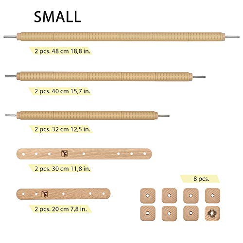 Arabeska Cross Stitch Scroll Frame Set with Plastic Clamps from Beech Hardwood Different Sizes (S/L/SE) (Large)