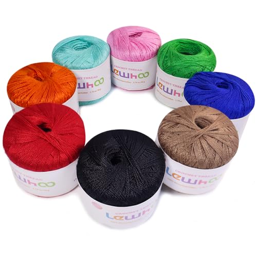 Crochet Thread, Size 10 Mercerized Cotton Lace Yarn Set - color: multicolor 1
