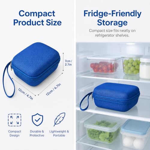 17 Slots Peptide Insulin Vial Hard EVA Travel Case Fits 1ml-30ml Vials - color: Blue